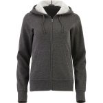 Custom Branded Cypress Fleece Zip Hoody (Female) - Heather Dark Charcoal