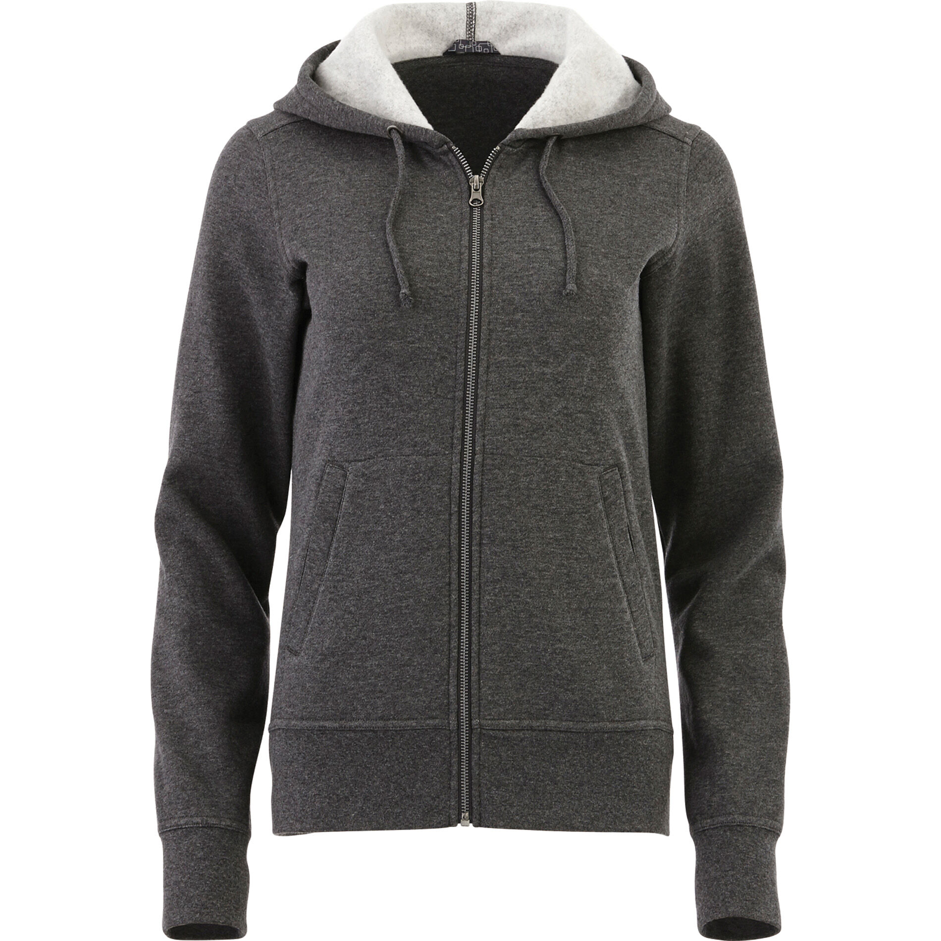 Custom Branded Cypress Fleece Zip Hoody (Female) - Heather Dark Charcoal