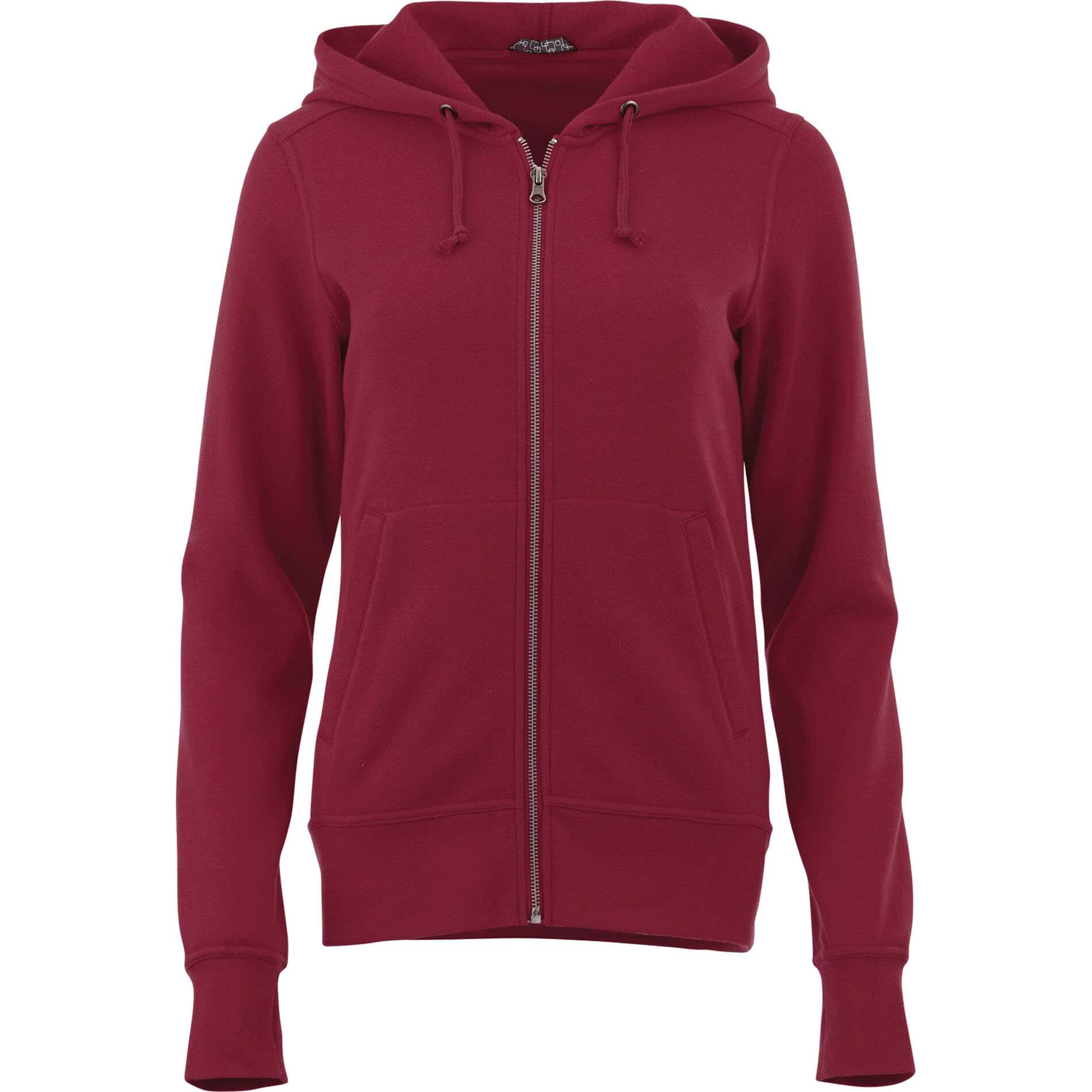 Custom Branded Cypress Fleece Zip Hoody (Female) - Maroon MA