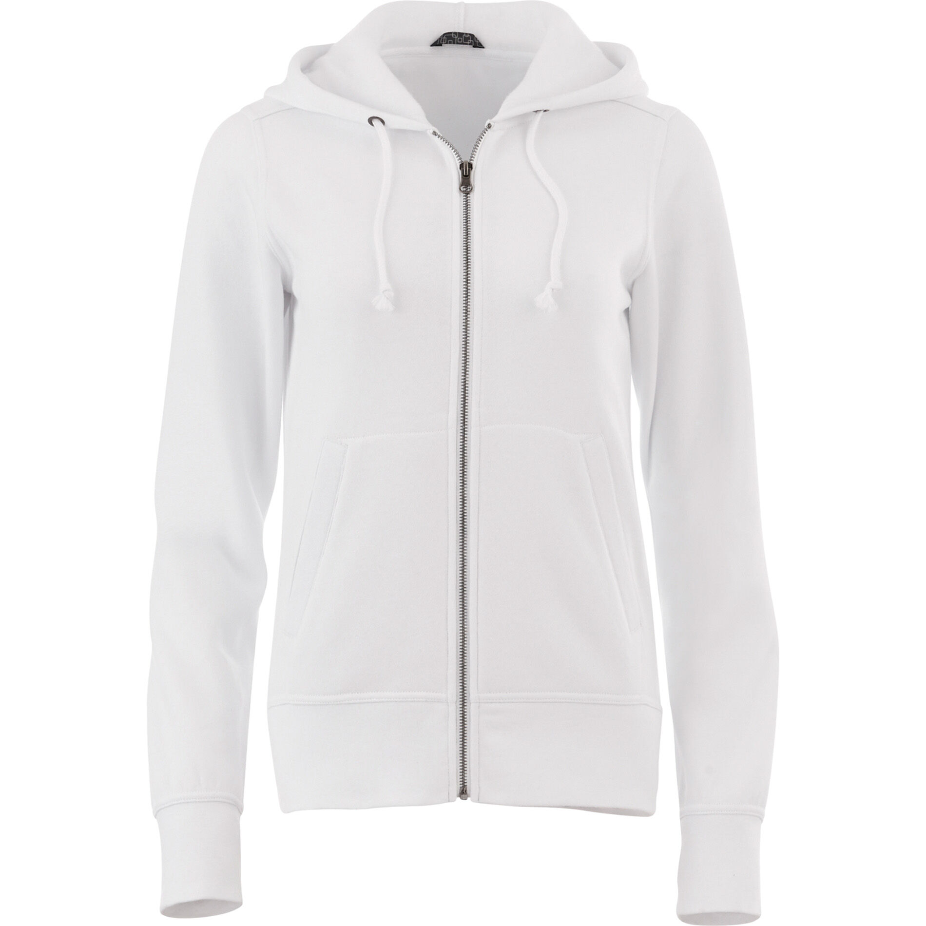 Custom Branded Cypress Fleece Zip Hoody (Female) - White