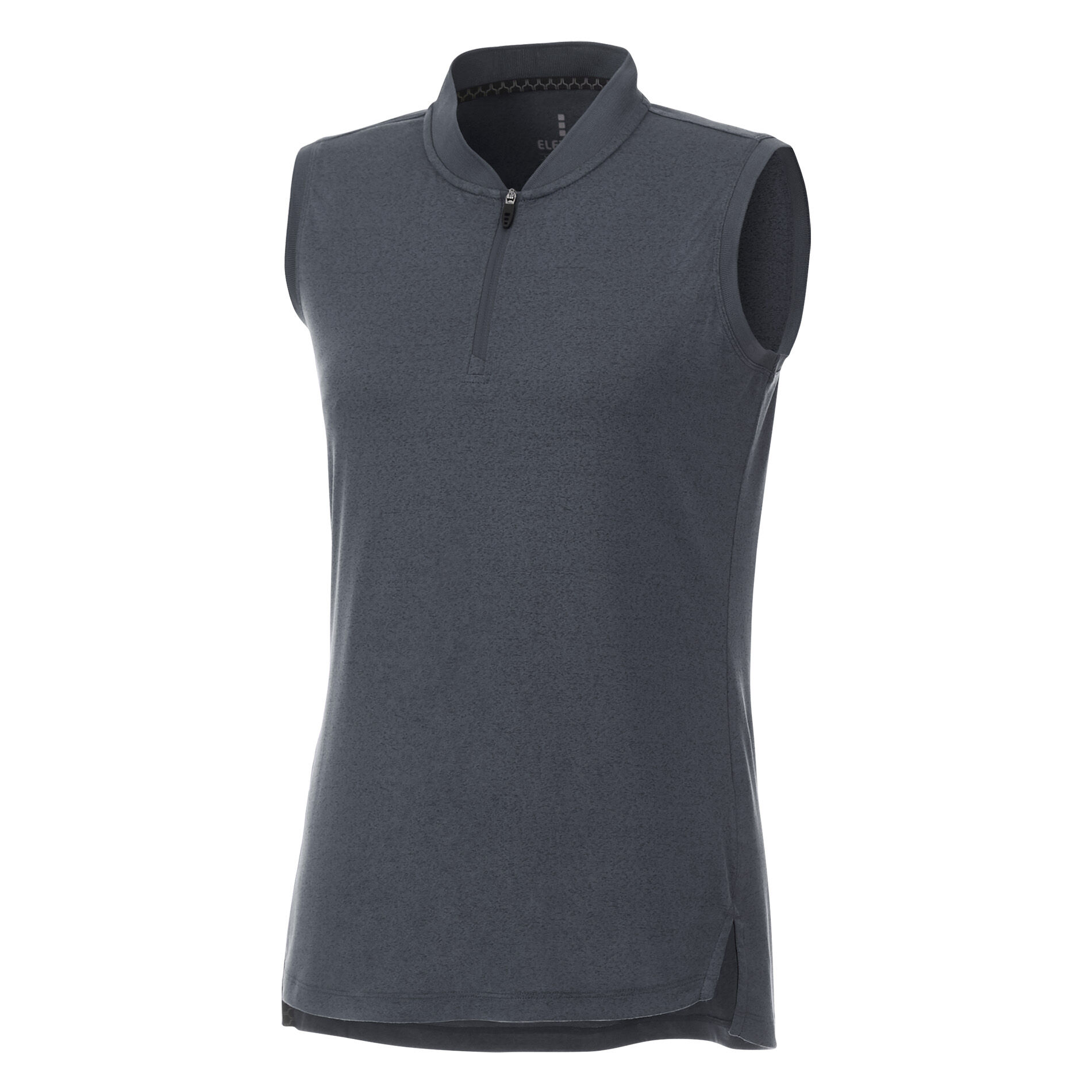 Custom Branded Kinport Sleeveless Polo (Female) - Black Smoke Heather