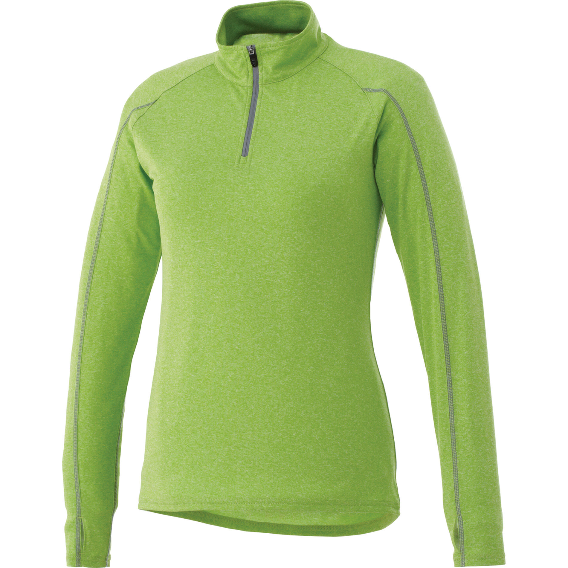 Branded Taza Knit Quarter Zip (Female) Apple Heather