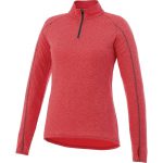 Custom Branded Taza Knit Quarter Zip (Female) - Team Red Heather