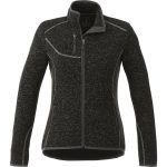 Custom Branded Tremblant Knit Jacket (Female) - Black Smoke Heather