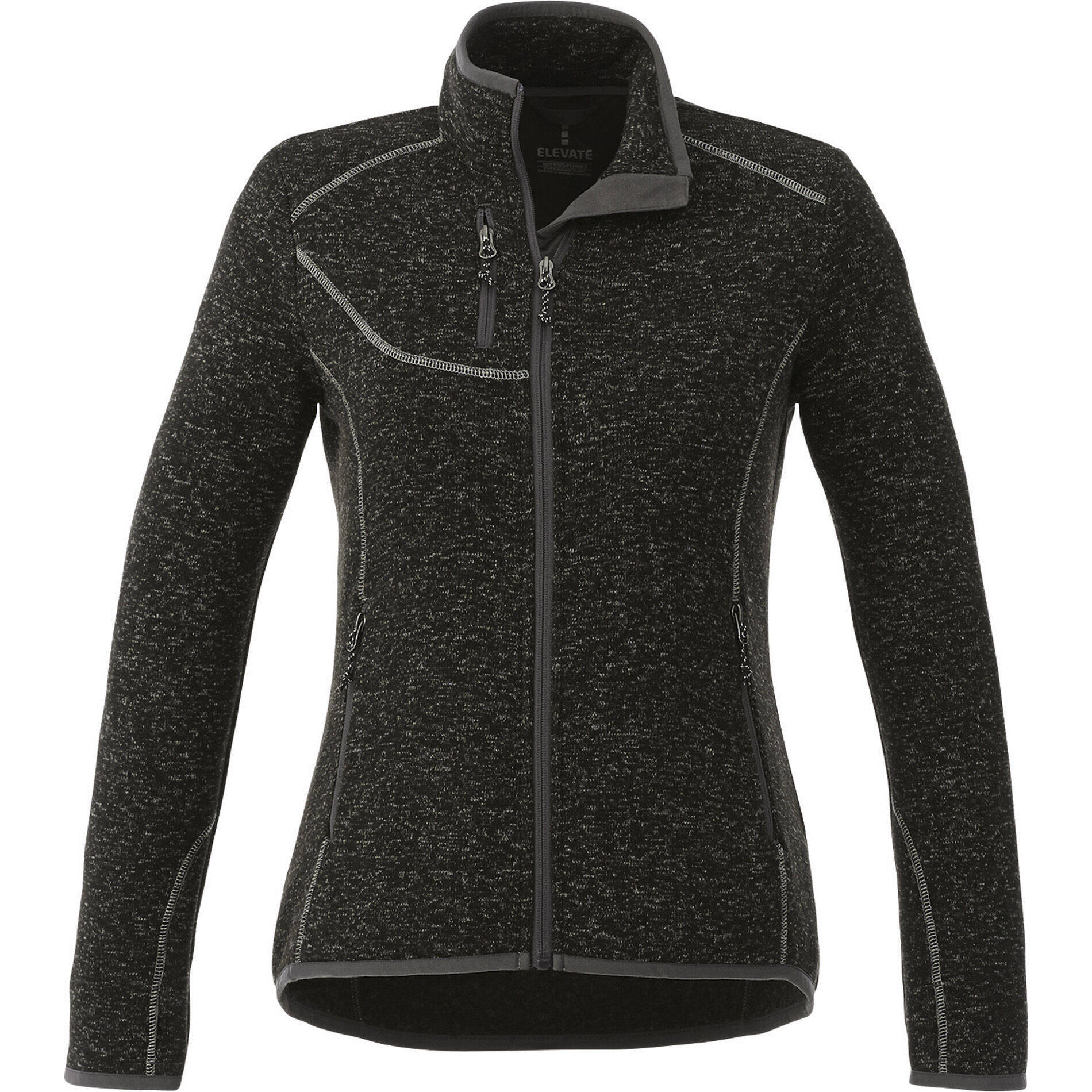 Branded Tremblant Knit Jacket (Female) Black Smoke Heather