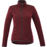 Custom Branded Tremblant Knit Jacket (Female) - Maroon Heather