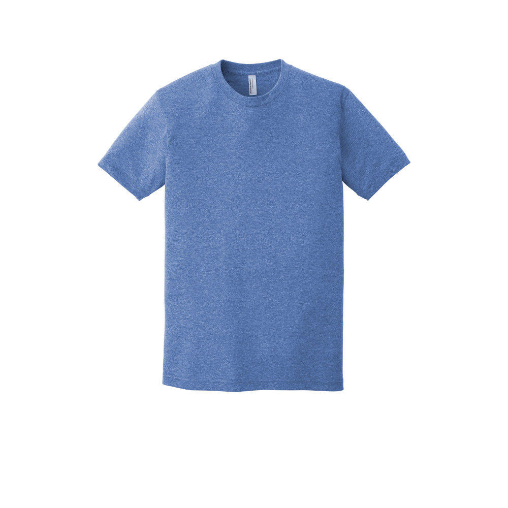 Branded American Apparel Tri-Blend Short Sleeve Track T-Shirt Athletic Blue