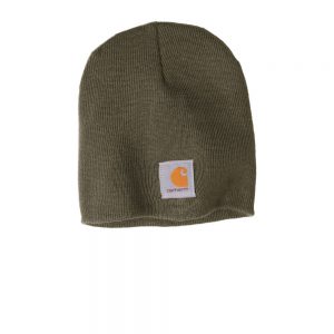 Branded Carhartt Acrylic Knit Hat Dark Green