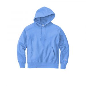 Branded Champion Reverse Weave Hooded Sweatshirt Light Blue