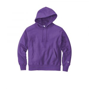 Branded Champion Reverse Weave Hooded Sweatshirt Purple