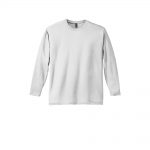 Branded District Perfect Weight Long Sleeve Tee Bright White