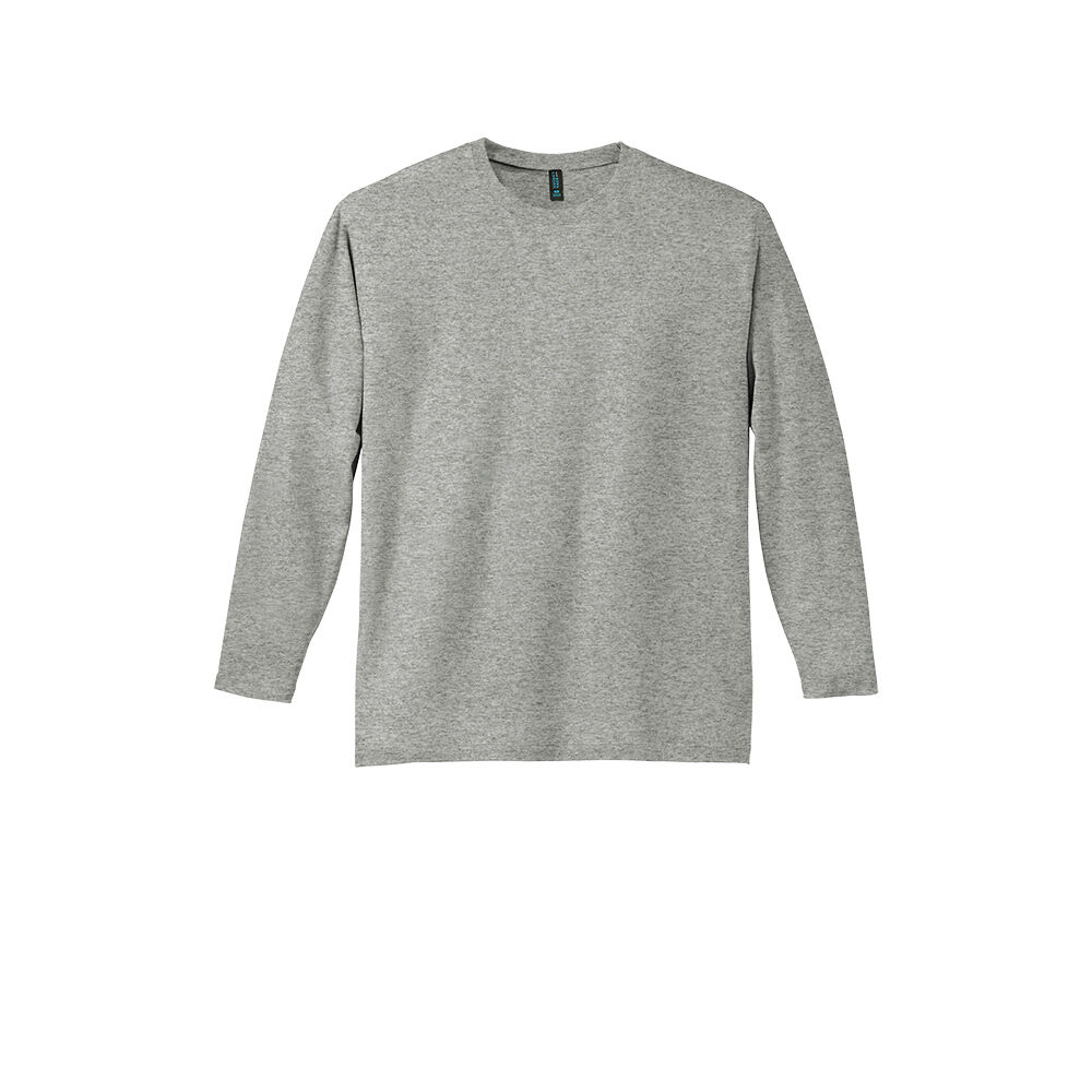 Branded District Perfect Weight Long Sleeve Tee Heathered Steel