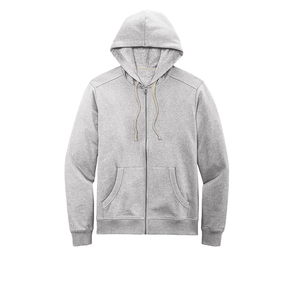 Custom Branded District Hoodies - Light Heather Grey