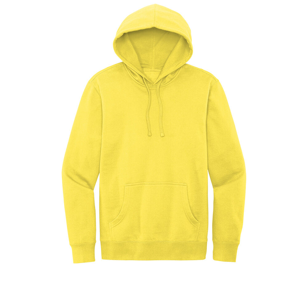 Custom Branded District Hoodies - Light Yellow