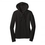 Branded District Women’s Fitted Jersey Full-Zip Hoodie Black