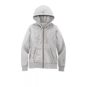 Branded District Women’s Re-Fleece Full-Zip Hoodie Light Heather Grey