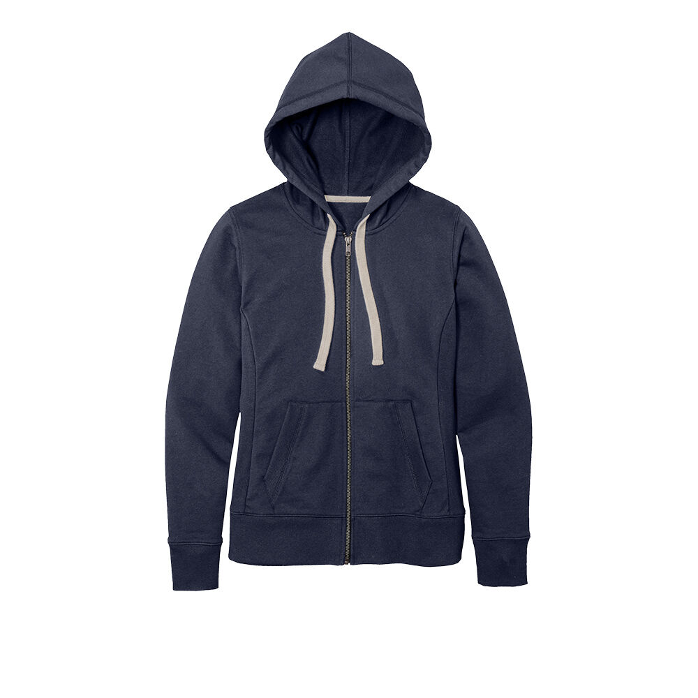 Branded District Women’s Re-Fleece Full-Zip Hoodie True Navy