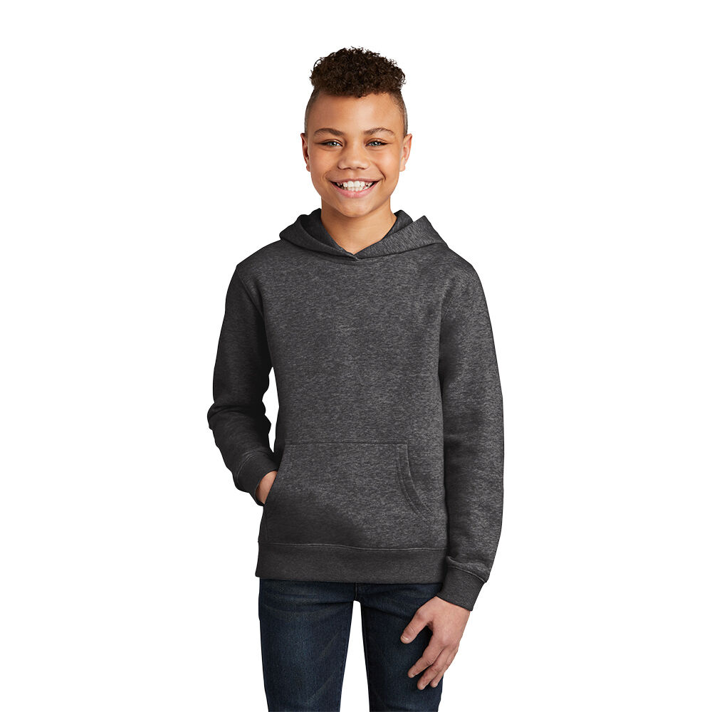 Branded District Youth VIT Fleece Hoodie Heathered Charcoal