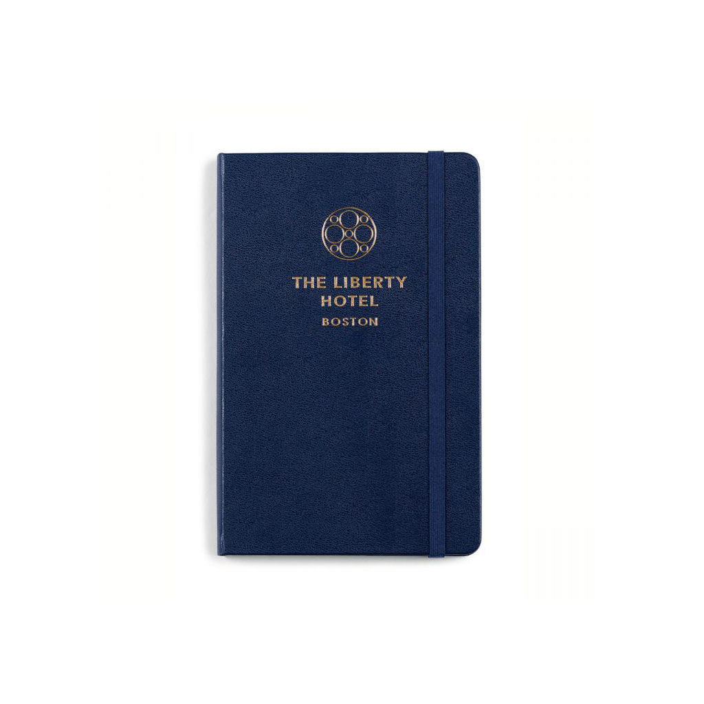 Branded Moleskine Hard Cover Ruled Medium Notebook Navy Blue