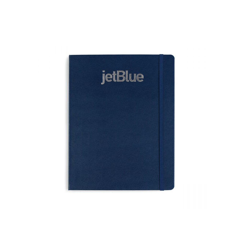 Branded Moleskine Hard Cover Ruled X-Large Notebook Navy Blue