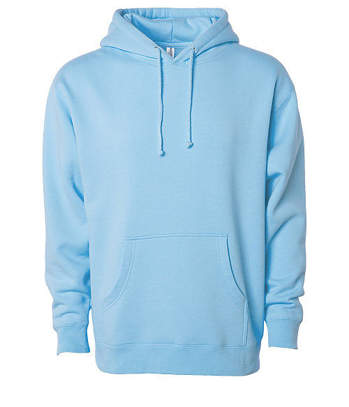 Branded Independent Trading Co. Heavyweight Hooded Sweatshirt Blue Aqua