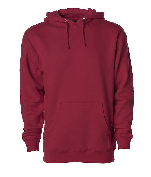 Branded Independent Trading Co. Heavyweight Hooded Sweatshirt Cardinal