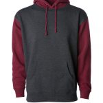 Custom Branded Independent Trading Co Hoodies - Charcoal Heather/Currant