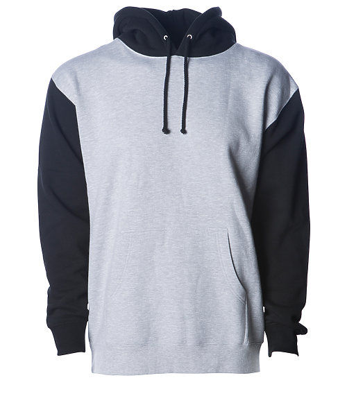 Custom Branded Independent Trading Co Hoodies - Grey Heather/Black