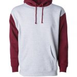Custom Branded Independent Trading Co Hoodies - Grey Heather/Currant