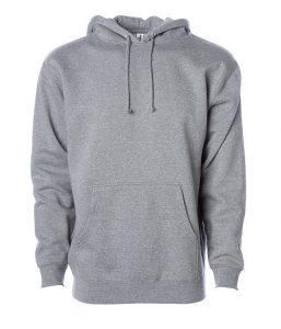 Branded Independent Trading Co. Heavyweight Hooded Sweatshirt Gunmetal Heather