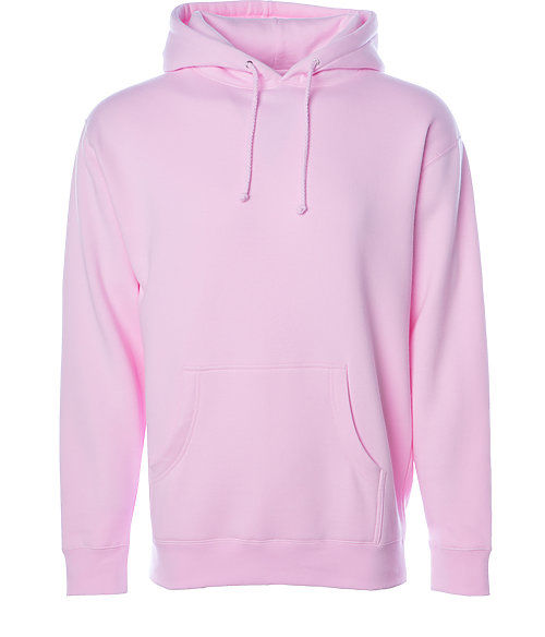 Branded Independent Trading Co. Heavyweight Hooded Sweatshirt Light Pink