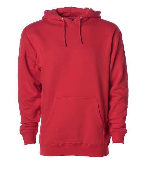 Branded Independent Trading Co. Heavyweight Hooded Sweatshirt Red