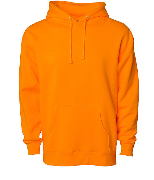 Branded Independent Trading Co. Heavyweight Hooded Sweatshirt Safety Orange