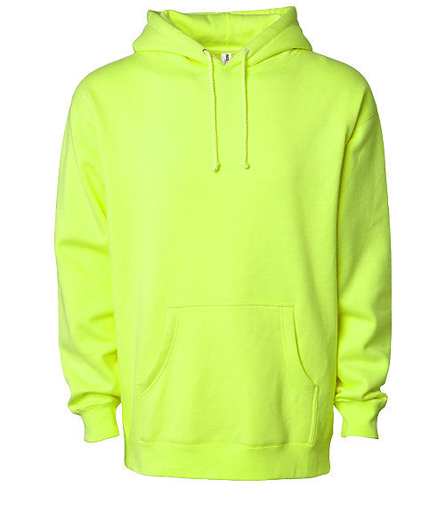Branded Independent Trading Co. Heavyweight Hooded Sweatshirt Safety Yellow