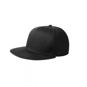 Branded New Era Flat Bill Snapback Cap Black