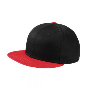 Branded New Era Flat Bill Snapback Cap Black/Scarlet