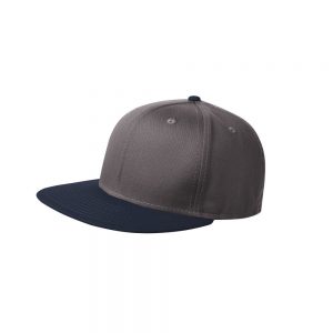 Branded New Era Flat Bill Snapback Cap Charcoal/Deep Navy