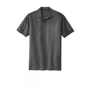 Branded Nike Dri-FIT Crosshatch Polo Anthracite/Black