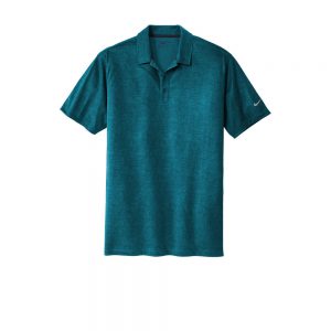 Branded Nike Dri-FIT Crosshatch Polo Blustery/Navy