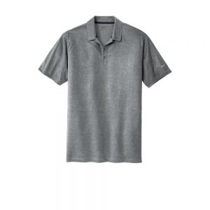 Branded Nike Dri-FIT Crosshatch Polo Cool Grey/Anthracite