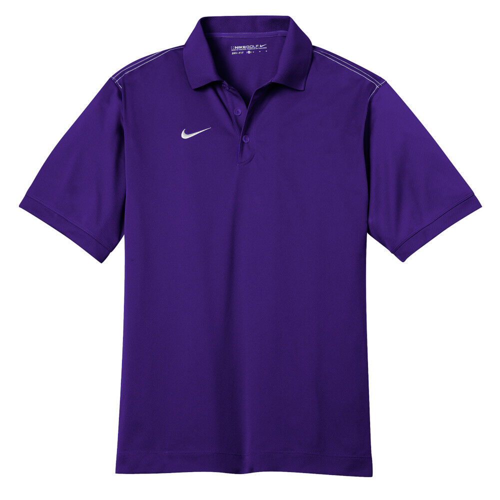 Branded Nike Dri-FIT Sport Swoosh Pique Polo Court Purple