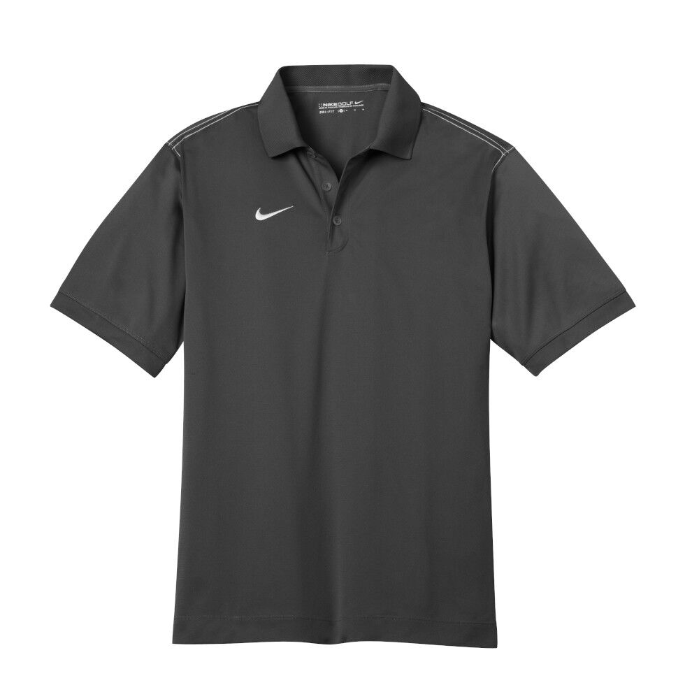 Branded Nike Dri-FIT Sport Swoosh Pique Polo Flint Grey