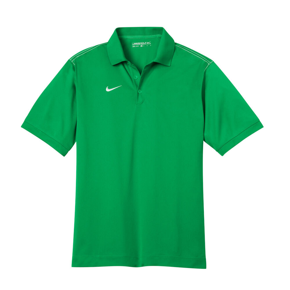 Branded Nike Dri-FIT Sport Swoosh Pique Polo Lucky Green