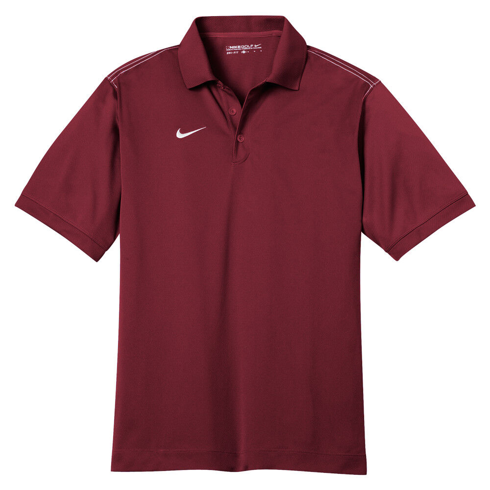Branded Nike Dri-FIT Sport Swoosh Pique Polo Team Red