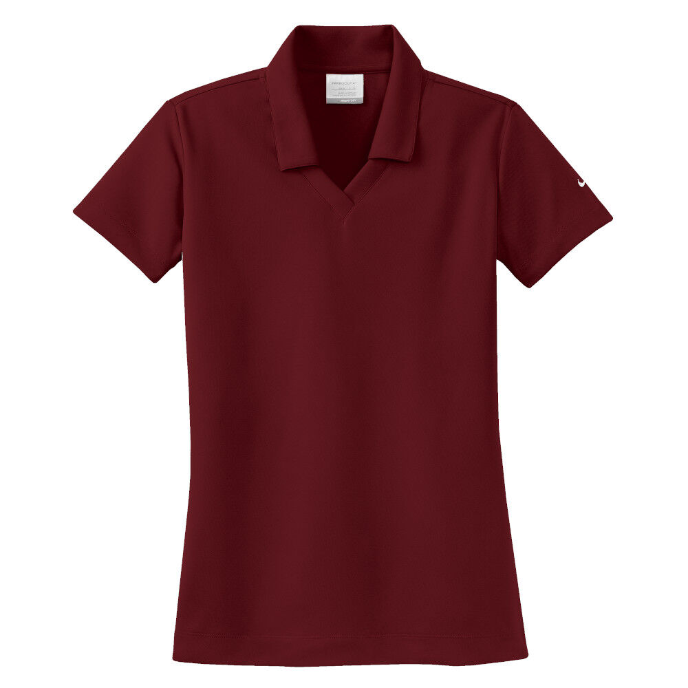 Branded Nike Ladies Dri-FIT Micro Pique Polo Team Red