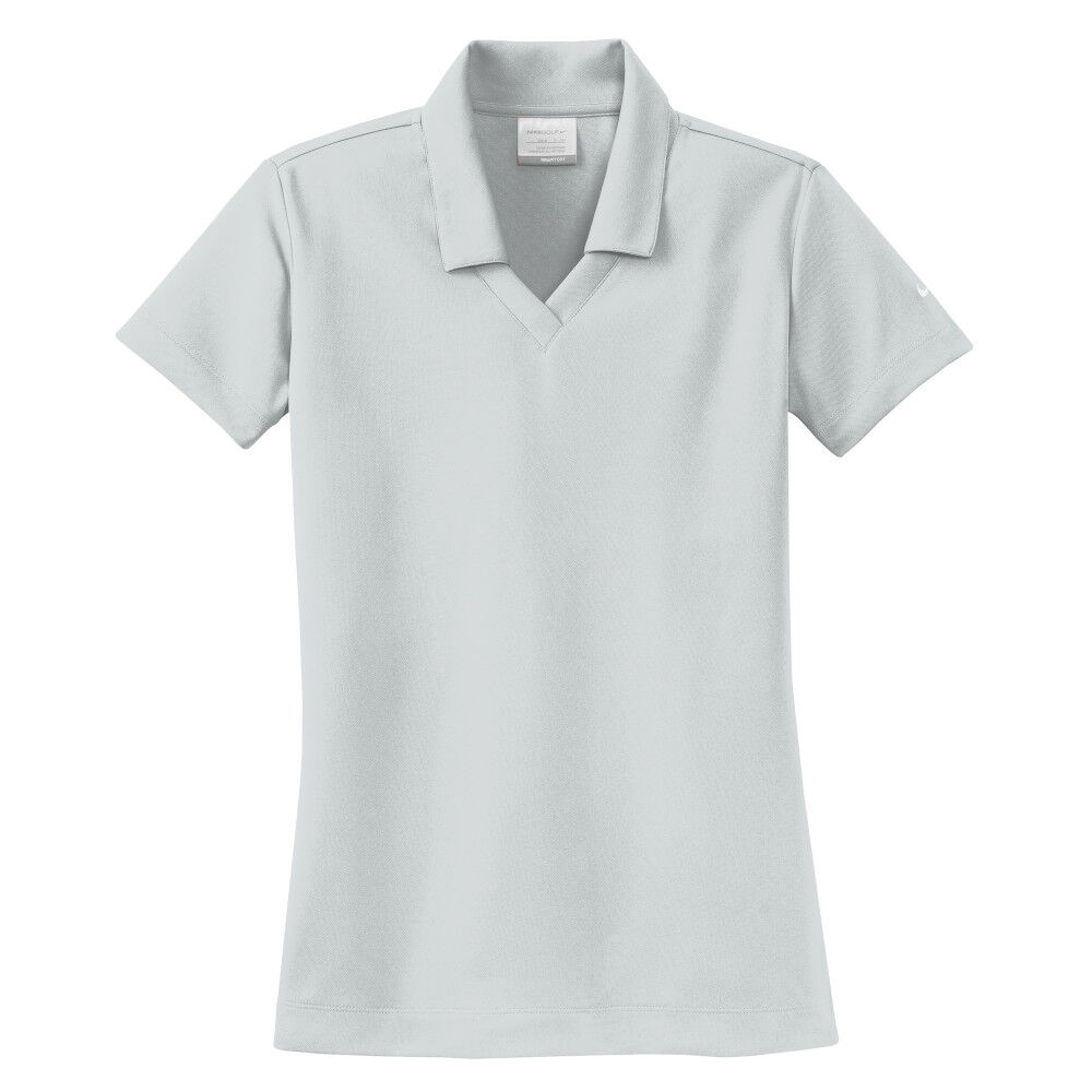Branded Nike Ladies Dri-FIT Micro Pique Polo Wolf Grey