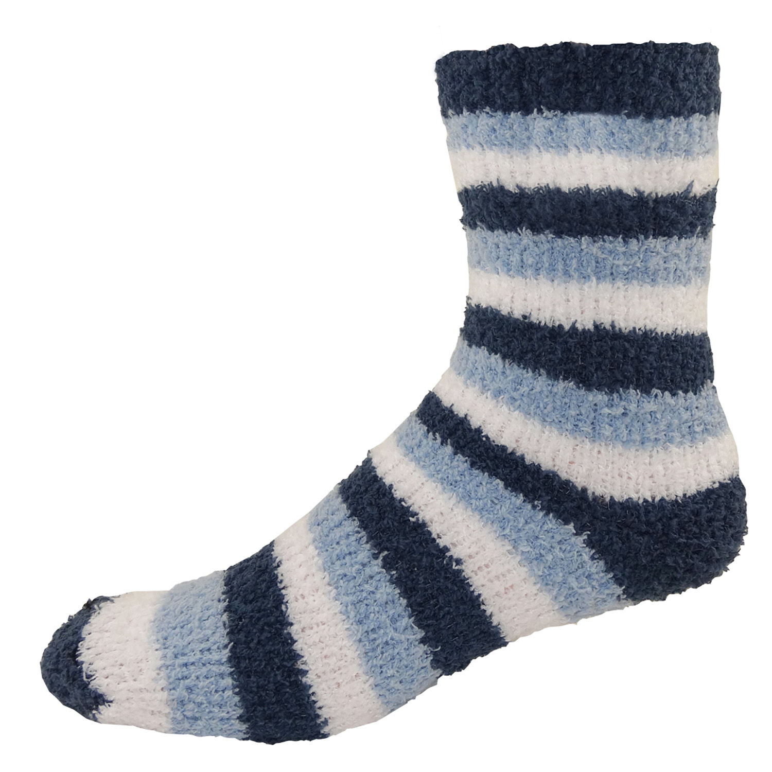 Branded Fashion Fuzzy Feet Blue Stripe