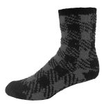 Custom Branded Fashion Fuzzy Feet - Gray Buffalo Plaid