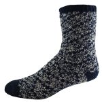 Branded Fashion Fuzzy Feet Gray/Navy Pattern