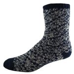 Custom Branded Fashion Fuzzy Feet - Gray/Navy Pattern